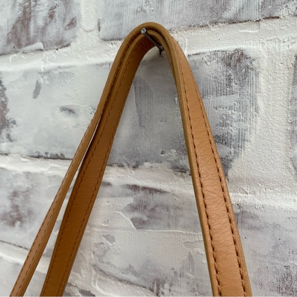 Tory Burch • Large Geometric Canvas Tote • Orange & Pink - Picture 6 of 14